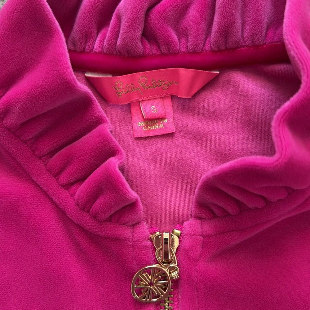 Lilliy Pulitzer Jayla Velour Ruffle Jacket Size S - Picture 6 of 10